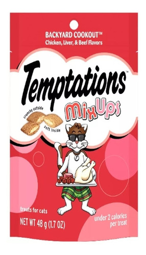 Imagen 1 de 6 de Snack Para Gato Galletas Temptations Mix Ups 48 Gr