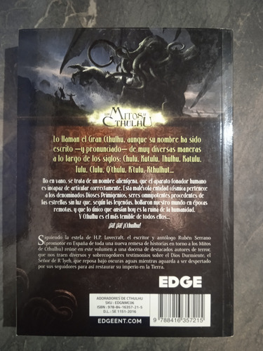 Los Mitos De Cthulhu: Adoradores De Cthulhu - H.p. Lovecraft (Usado)