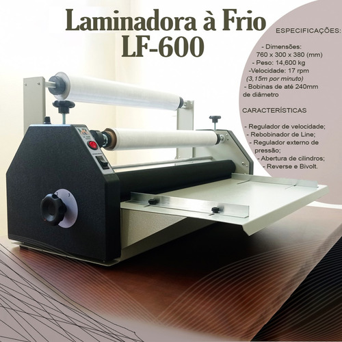 Laminadora Plastificadora A Frio Pressão Bivolt Reverse 60cm
