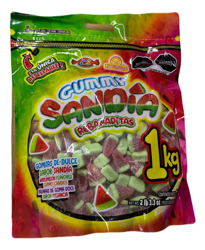 Gomitas Gummy Sandia Las Delicias 1kg