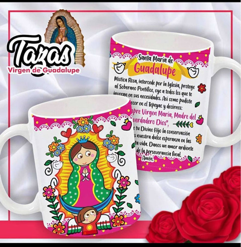 Pack 10 Tazas Virgen De Guadalupe