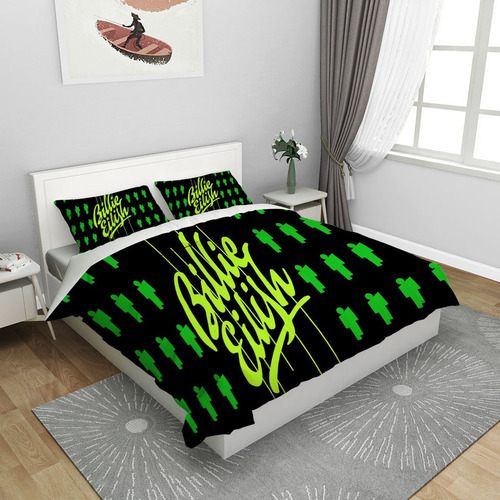 Conjunto De Cama Com Capa De Edredom Billie Eilish Sing