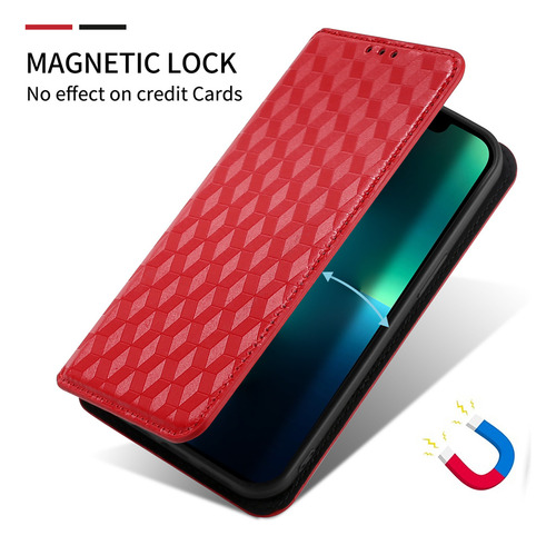 Funda Texturizada 3d Para Realme C67 -tpu, Soporte, Cierre Magnético, A Prueba De Golpes, Caja Fuerte Para Tarjetas De Crédito