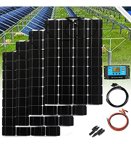 Chuncin - Kit Solar Fuera De La Red De 200 W, 2 Piezas De 10