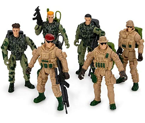 Boley 6 Pack Soldier Action Figure Set - Elite Force Militar