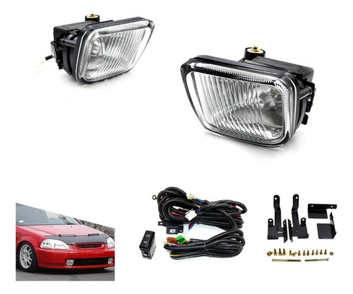 1 Par De Kit De Luz De Substitui Para 96-98 Civic Branco