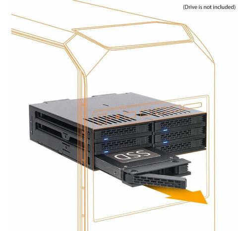 6 X 2.5 Sata /sas Hdd/ssd En 1 X 5.25 Drive Bay Mb326sp-b