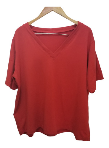 Camisa -remeron-remera- Modal Elastizado Roja Overzise X X L