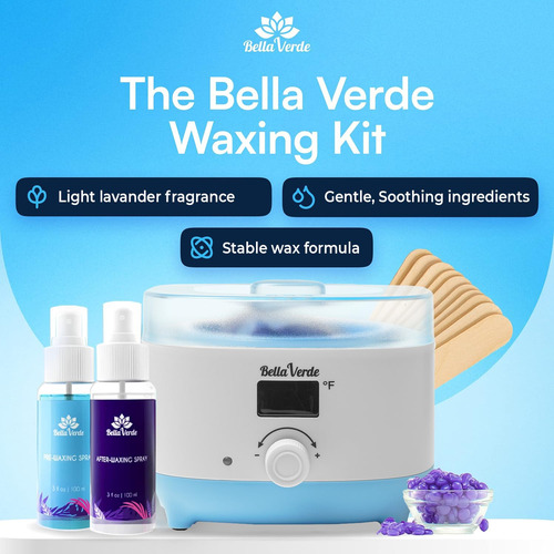 Kit De Depilación Digital Bella Verde Para Derretir Cera, 20