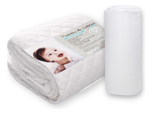 Kit 1 Capa Colchão Protetora E 1 Lençol Branco Com Elastico