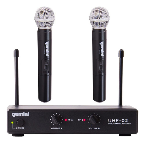 Gemini Sound Uhf-02m Equipo De Dj De Audio Profesional De Ca