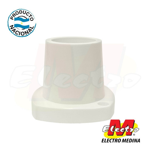 Receptaculo Recto Portalampara E27 Blanco Electro Medina