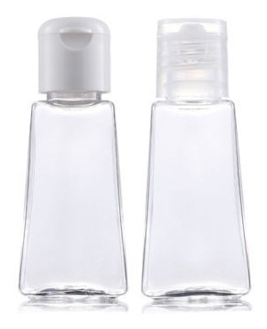 Botella Pirámide 30 Ml Transparente - 100 Pzz (con Tapa)