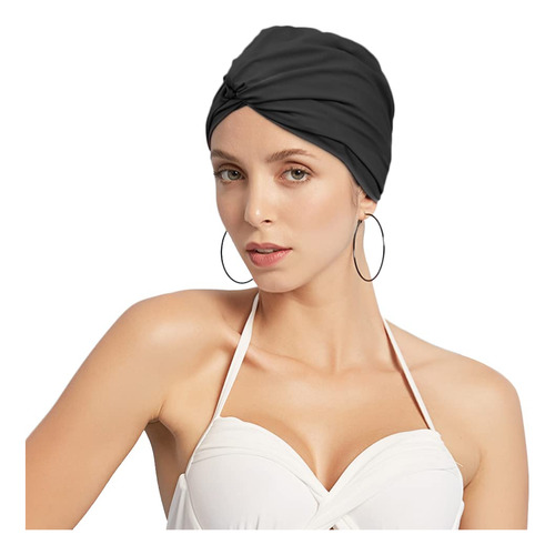 Gorro De Natación Elástico Para Mujer, Cubierta De Turbante