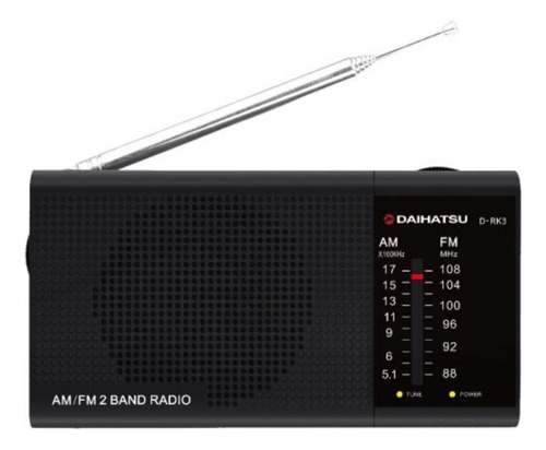 Radio Portatil Pocket Am/fm Daihatsu D-rk 3 Negro