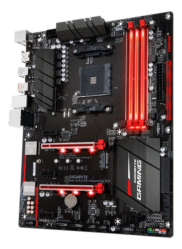 Placa-mãe Gigabyte P/ Am4, Chipset Amd Ga-ax370-gaming K3