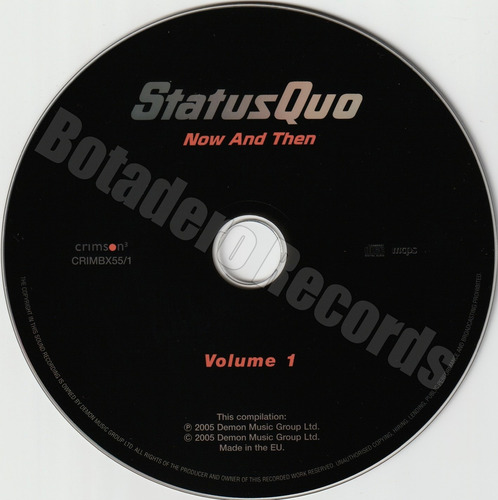 Status Quo Now And Then 3 Cd's 2005 Europe Estándar (Usado)