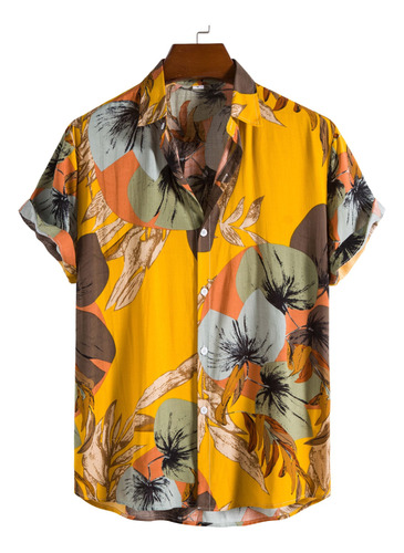 Camisa Asia Summer's Con Estampado Hawaiano De Playa Y Solap