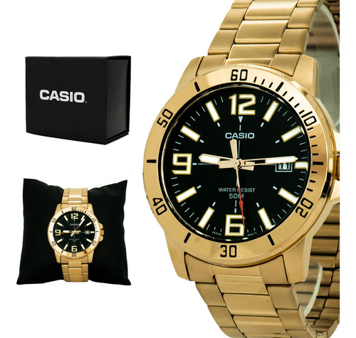 Relógio Casio Collection Masculino Casual Dourado Garantia