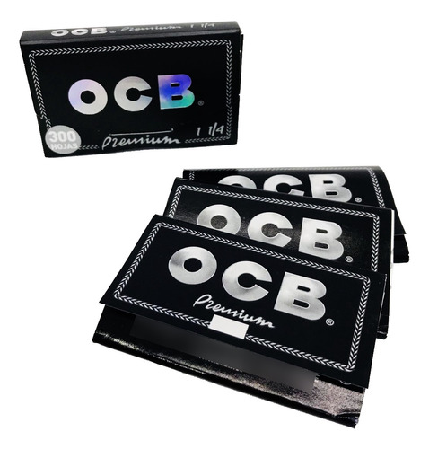 5 Papel Ocb Negro Premium Blocs 300 H. Local Once Candyclub