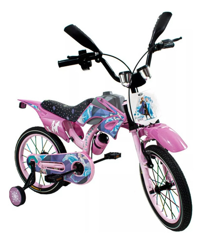 Bicicleta Infantil Moto Pista C/ Rueditas Sonidos Rodado 16 