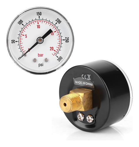 De Manómetro 50mm Dial 1/4 Bspt Conexión Trasera Para Aire