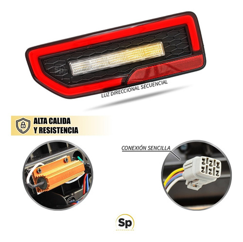 Imagen 2 de 7 de Calaveras Plug&play Led Drl 4x4 Para Suzuki Jimny 21+ Rojo
