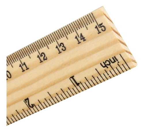 Regla De Madera De 6 Pulgadas, Paquete De 216, 2 Escala...