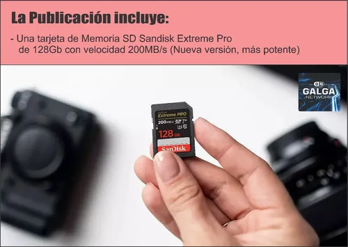 Tarjeta de memoria SanDisk Extreme Pro 128 GB con adaptador SD