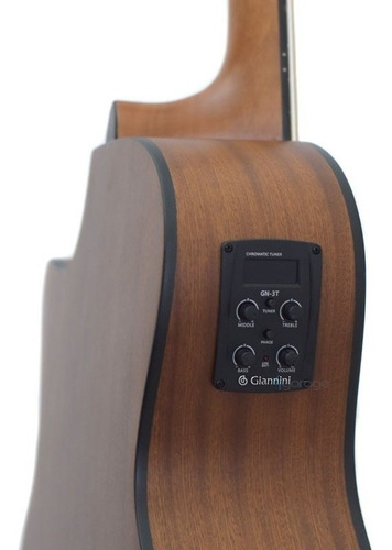 Violão eletroacústica Giannini Performance GSF-3 CEQ para destros natural satin madeira técnica verniz fosco