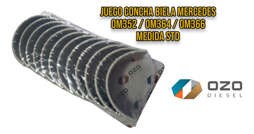 Juego Concha De Biela Mercedes Om352/ Om364/ Om366 Std 