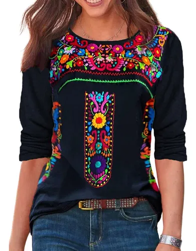 Blusas etnicas mujer clearance
