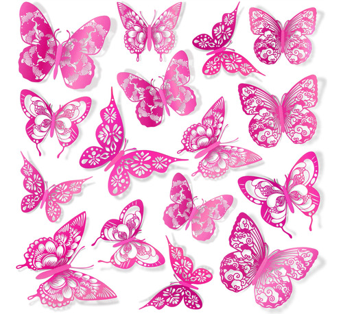 Mariposas 3d Para Decorar Paredes, 60pcs, 5 Estilos.