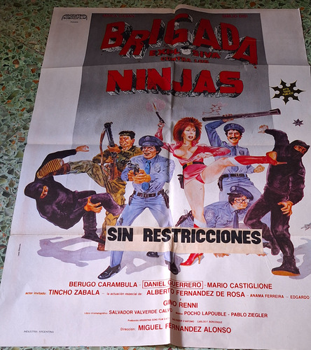 Brigada Explosiva Contra Los Ninjas Poster Con Baner 1986