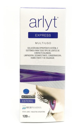 Arlyt Express 120 Ml Solucion Para Lentes Contacto + Estuche