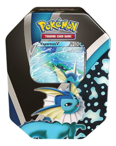 Pokemon Tcg: 2021 Evolutions Eevee Eevee Vaporeon V Tin