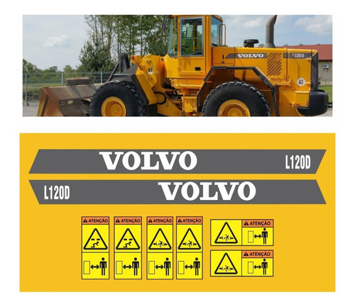 Adesivo Compatível Pá Carregadeira L120d E Etiquetas F518 Cor PADRÃO