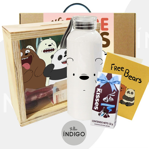 Combo Lovely We Bare Bears Personalizado  Artesanal Alcancía