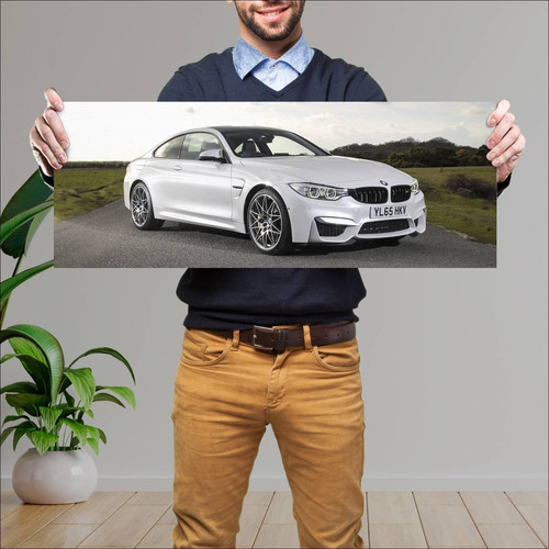 Cuadro 30x80cm Auto 2016 Bmw M4 Coupe Competitio 438