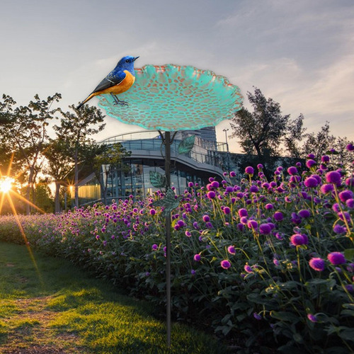 Comedero Para Pájaros De Metal Para Jardín Al Aire Libre,