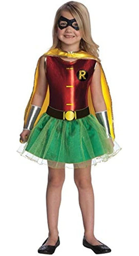 Vestido Tutú De Robin Para Niña De La Liga De La Justicia Be