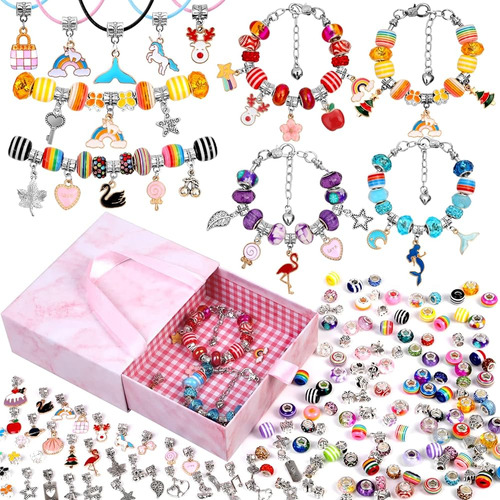 Lezmarket 208 Pcs Kit De Fabricación De Pulseras De Dijes Pa