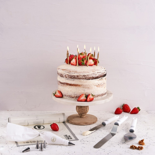 Manga Repostera + 5 Boquillas Inox Pastry