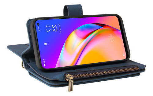 Compatível Com Capa De Couro Oppo A94 5g/a95 5g Com Fecho Ma
