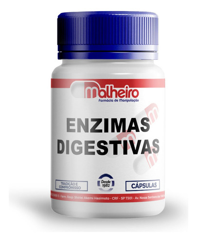 Enzimas Digestivas 60 Cápsulas Sabor Without Flavor