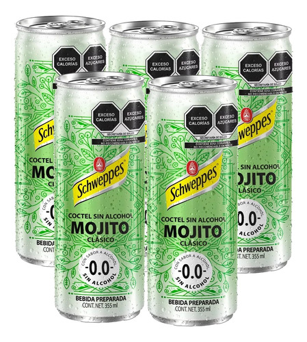 Mojito Cóctel Sin Alcohol Bebida Alternativa Schweppes