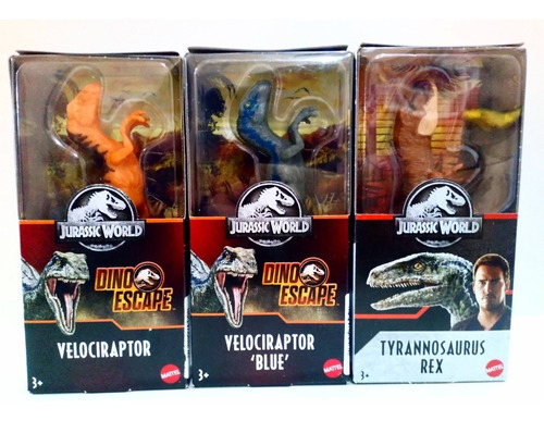 Jurassic World 6 Pulgadas Tiranosaurio  Velocirraptor Blue 