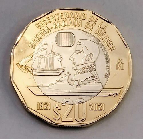 Moneda 20 Conmemorativa Bicentenario De La Marina - Armada