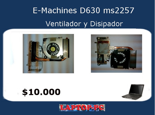 Ventilador Y Disipador Emachines D620 Ms2257