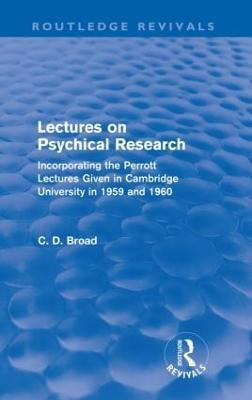 Libro Lectures On Psychical Research - C. D. Broad